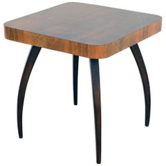 Fully renovated walnut Spider table H259 by Jindřich Halabala, 1950´s