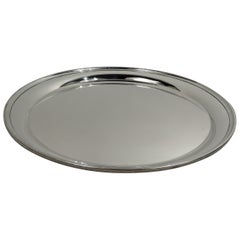 Stieff Midcentury Modern Sterling Silver 14-Inch Appetizer Tray