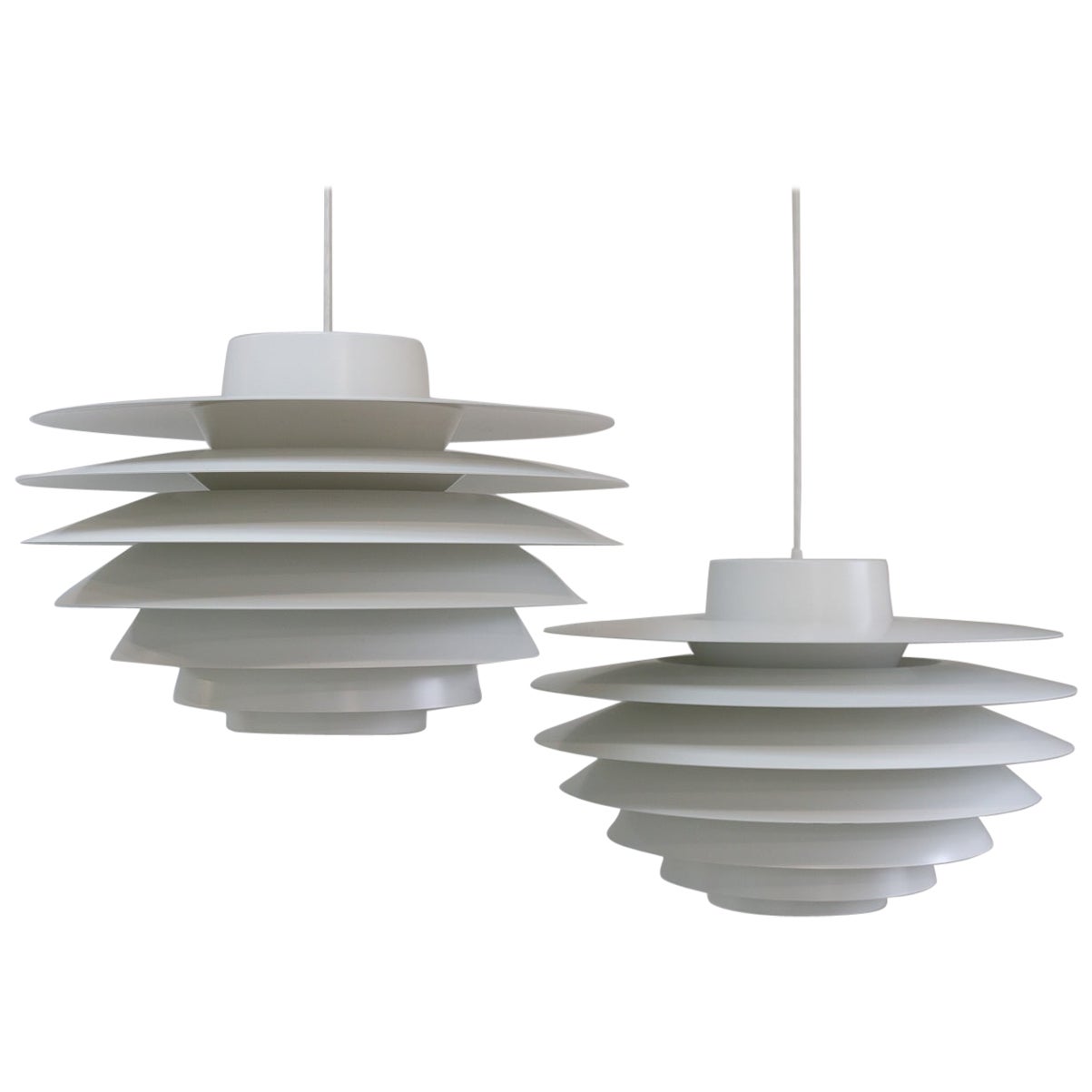 Vintage Scandinavian Modern Ceiling Pendants Verona 485 by Sven Middelboe, 1990s For Sale