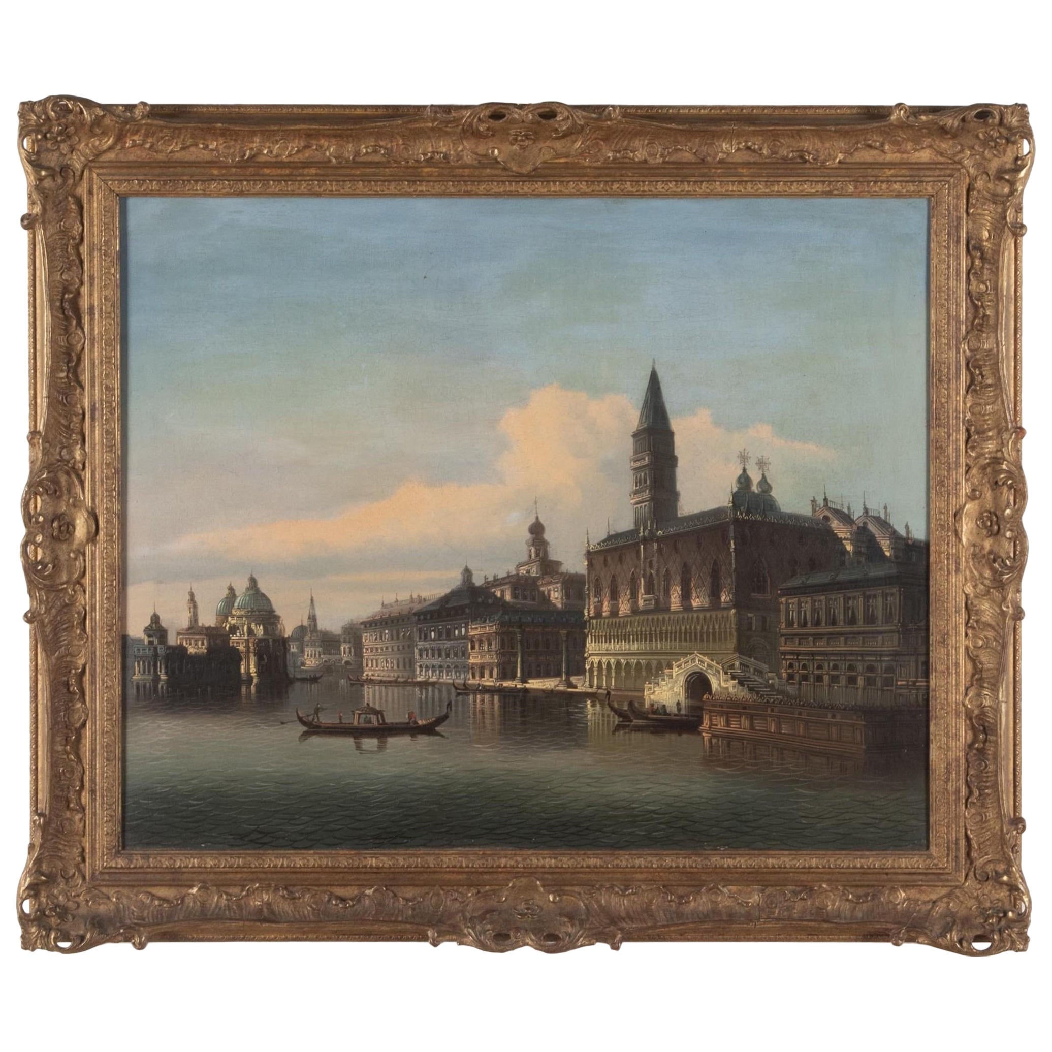 19th Century Oil on Canvas of Venice