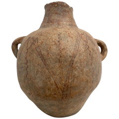 Antico vaso berbero in terracotta con 2 manici