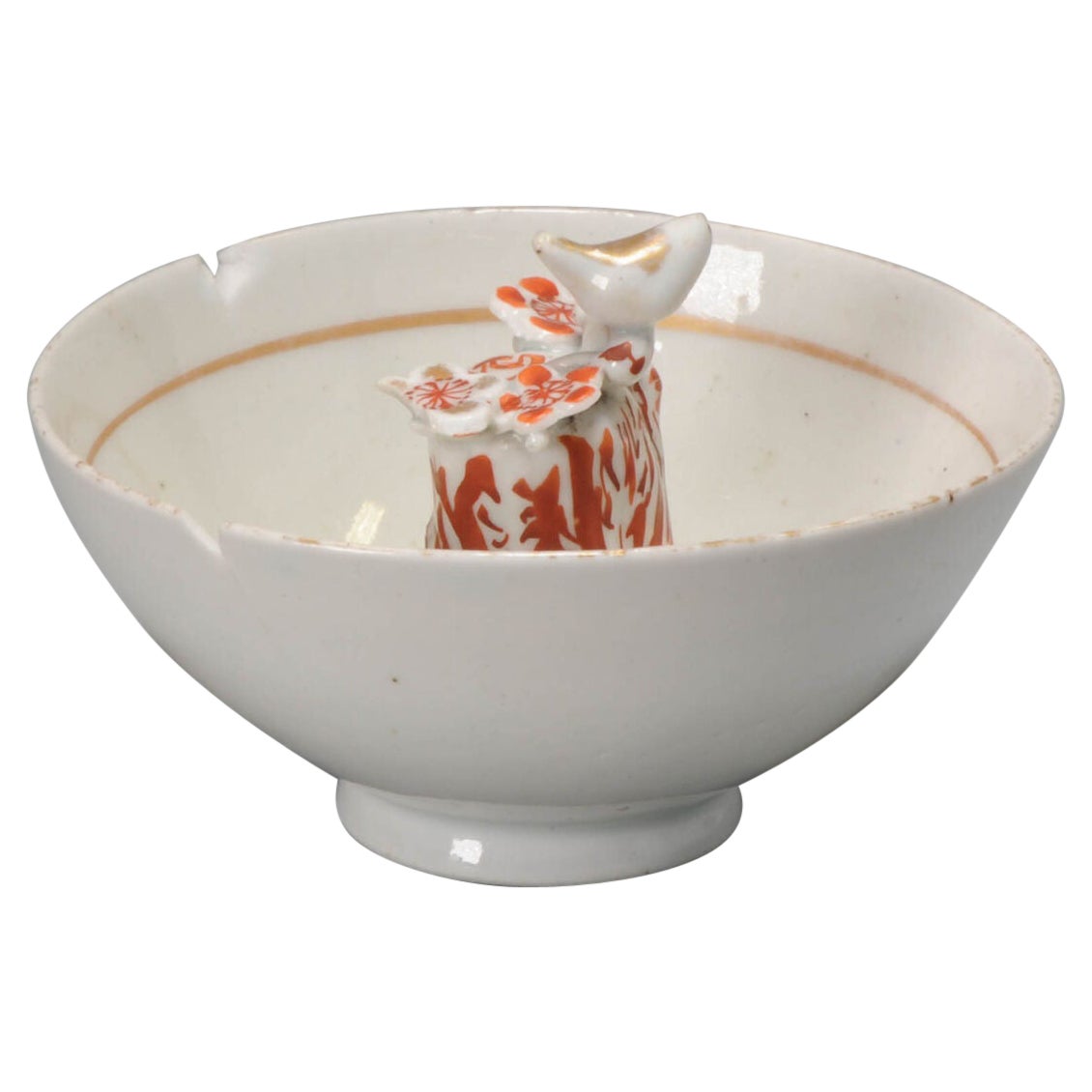 Antiker chinesischer Kupferroter „Trick Cup“ aus Porzellan, 18./19. Jahrhundert