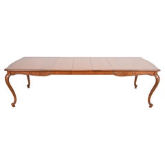 Romweber French Provincial Louis XV Cherry Wood Dining Table, Newly Refinished