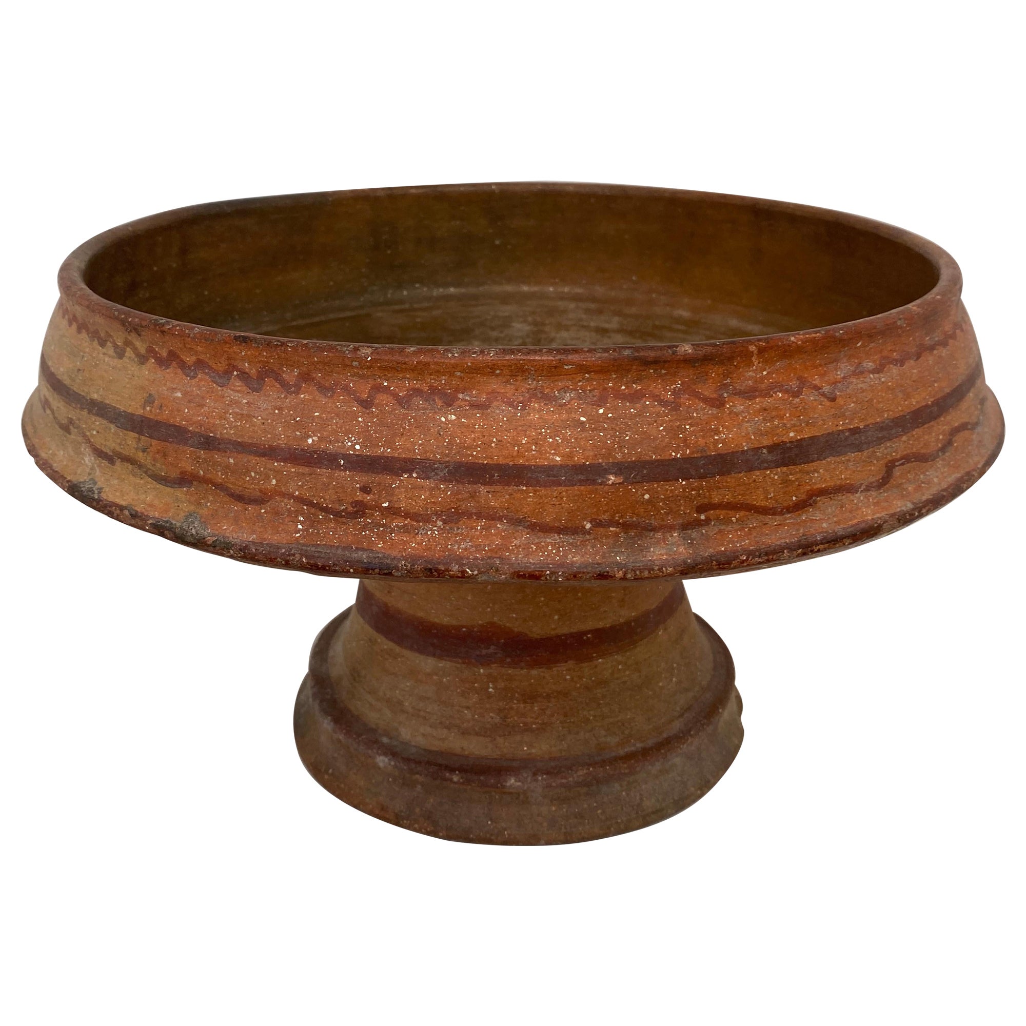 Antique Berber Terracotta Tazza on a stand For Sale