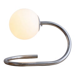 Stilux-Tischlampe aus Chrom und Glas