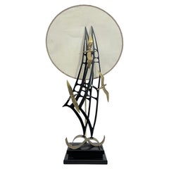 Lanciotto Galeotti, Midcentury Gold-Plated Italian Lamp by L'Originale, 1970s