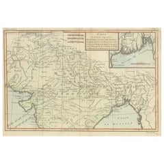 Mapa antiguo de parte de Asia central y meridional