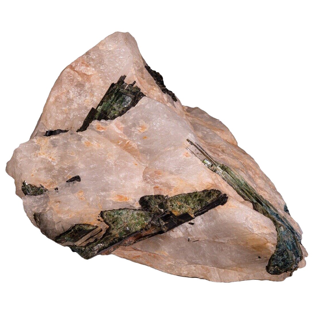 Crystal Lepidolite Geode w Tourmaline Vintage Mineral Specimen For Sale