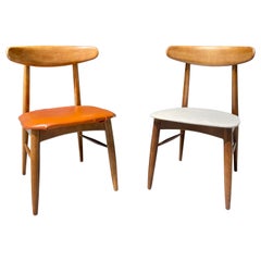 Vintage Mid Century Modern Maple Side Chairs