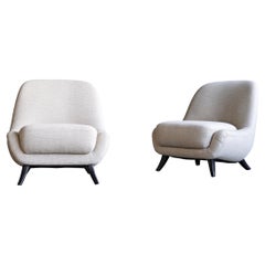 Pair of Slipper Lounge Chairs 1940s Mid-Century Modern