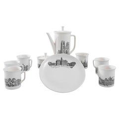 Belgische Wahrzeichen des 20. Jahrhunderts Keramik-Kaffee-Set 