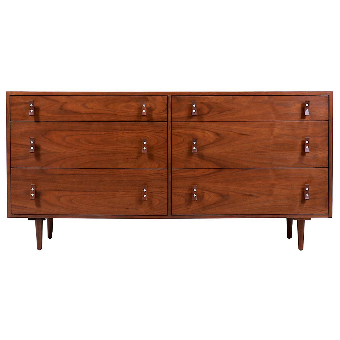 Expertly Restored - California Modern 6-Drawer Walnut Dresser by Stanley Young