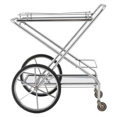 Used 20th Century French Chrome Bar Cart
