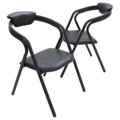 Retro Black Sculptural Dining Chair, 1990s
