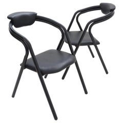 Vintage Black Sculptural Dining Chair, 1990s