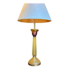 Mid Century Art Deco Art Glass Table Lamp by Marbro