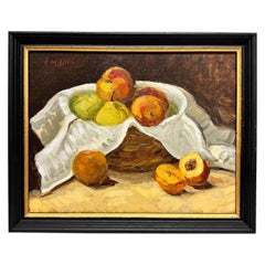 Panier de fruits « Peinture à l'huile originale »