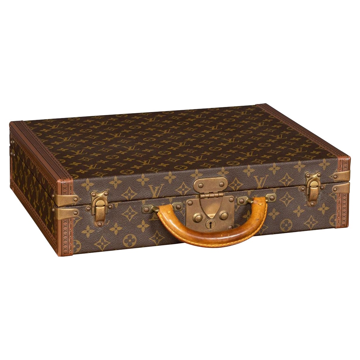Louis Vuitton Monogram Canvas Gold HW Storage Jewelry Travel Hat Box with  Keys at 1stDibs