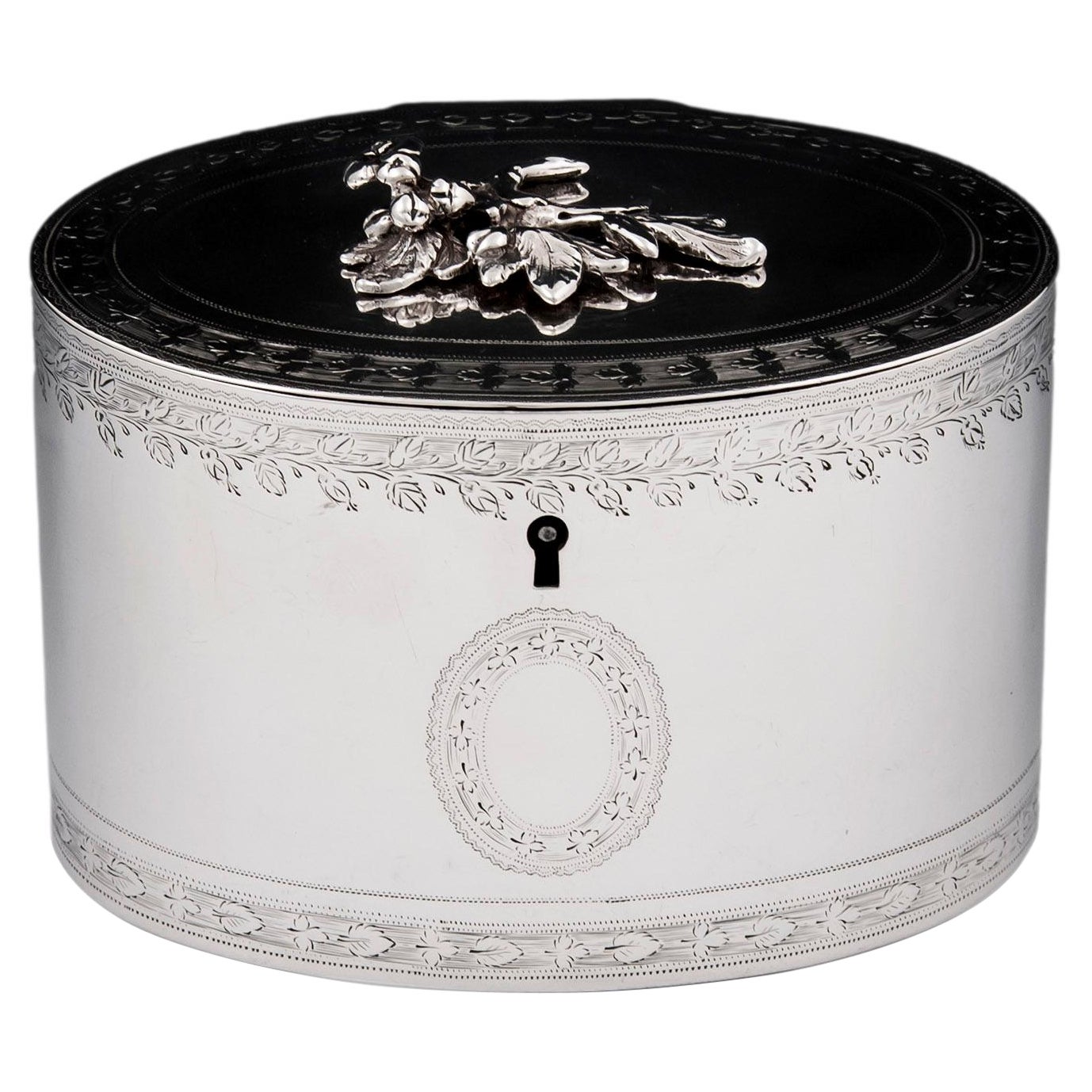 Georgian Silver Tea Caddy Richard Morton & Co