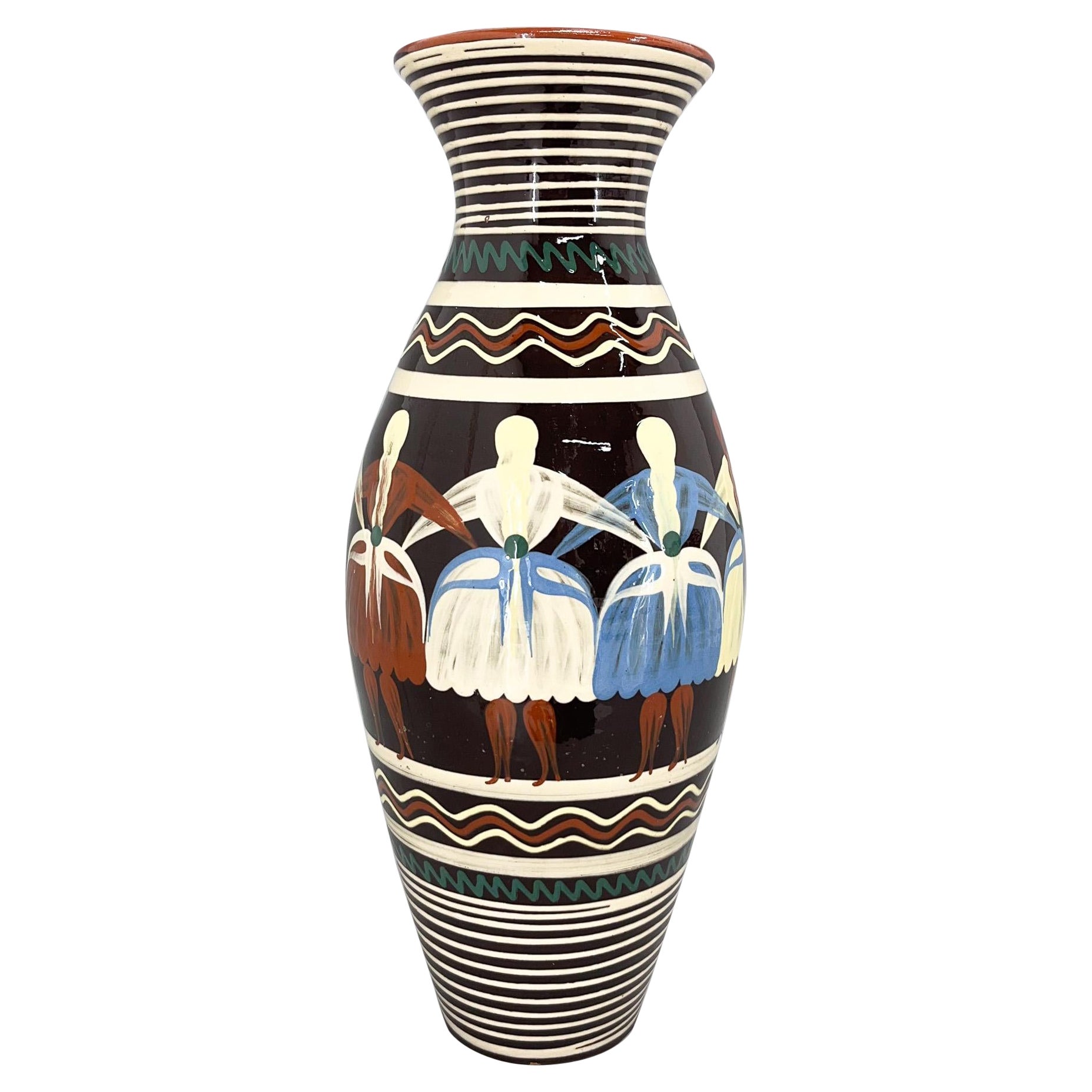 Large Mid-Century Ceramic Vase, Czechoslovakia, 1960's For Sale