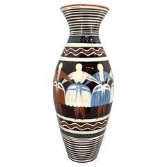 Grand vase en céramique du milieu du siècle, Tchécoslovaquie, années 1960