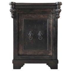 Antique French wrought iron safe, 1870