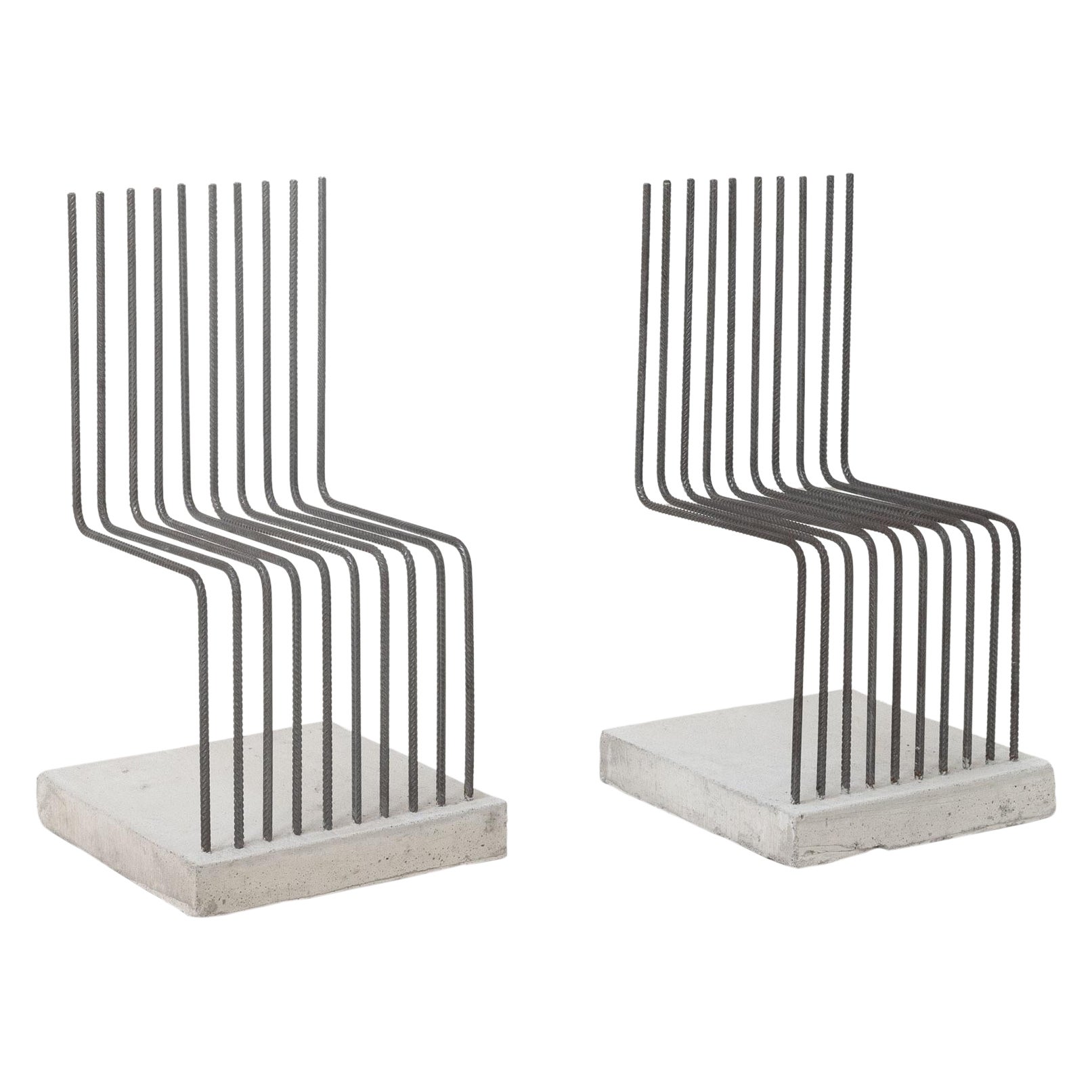 Postmoderne „Solid Chairs“ von Heinz Landes, Deutschland, 1986.