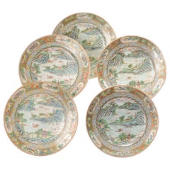 Vajilla Antigua China en Cantón Figuras y Paisaje, Siglo XIX / XX