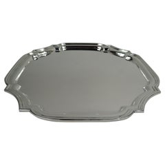 Tiffany Traditional Georgian Sterling Silver Square Cartouche Tray
