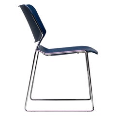 Vintage Krueger Blue Minimalist Matrix Chairs