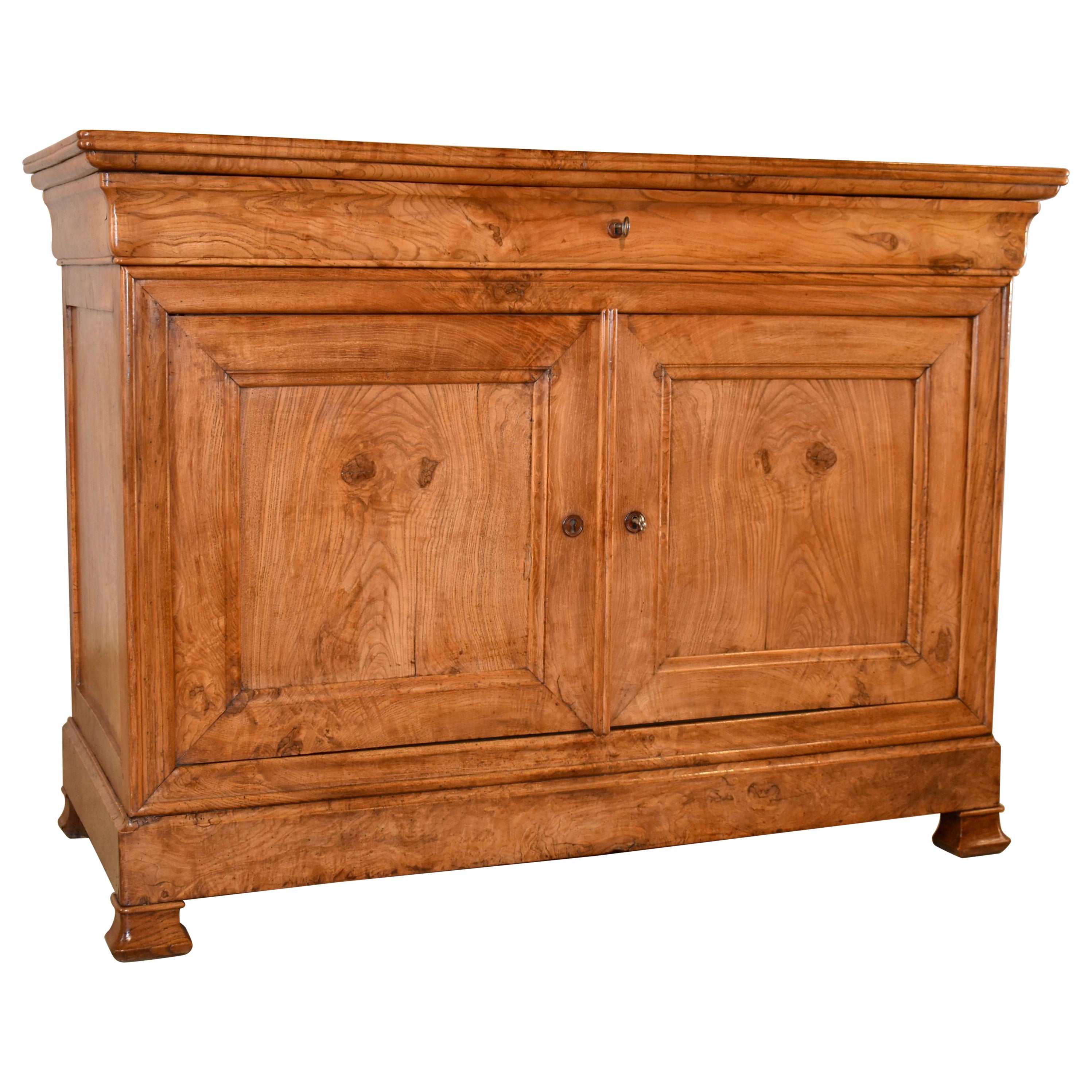 19th Century French Elm Buffet  For Sale