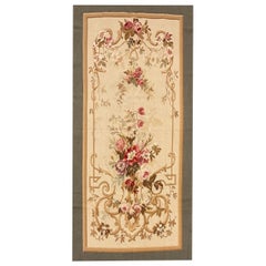 Tapis d'Aubusson, tapis de salon ivoire à motifs floraux, en vente, décoration intérieure