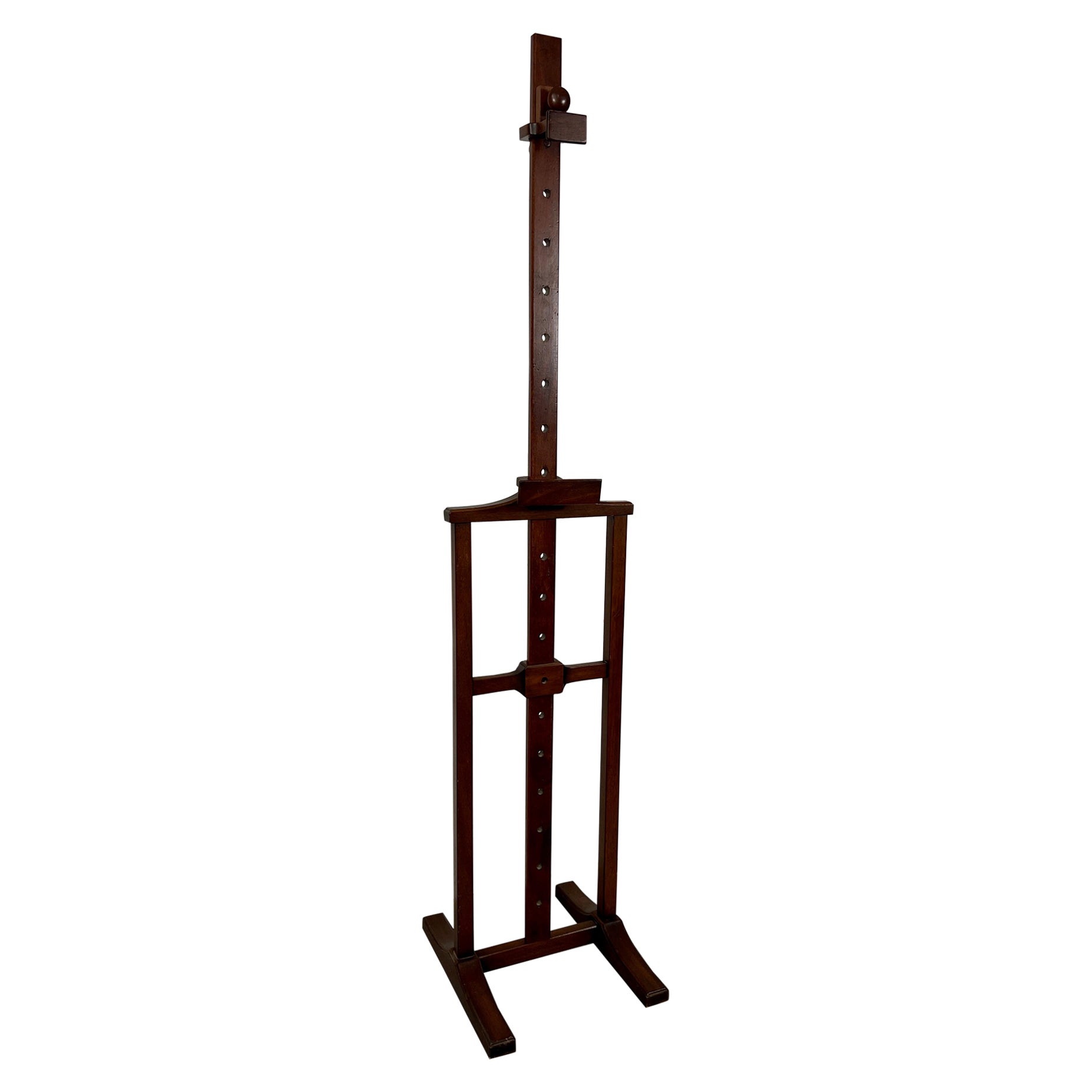 Furniture, Easel, Mahogany with Brass Fittings, Large, Antique, c
