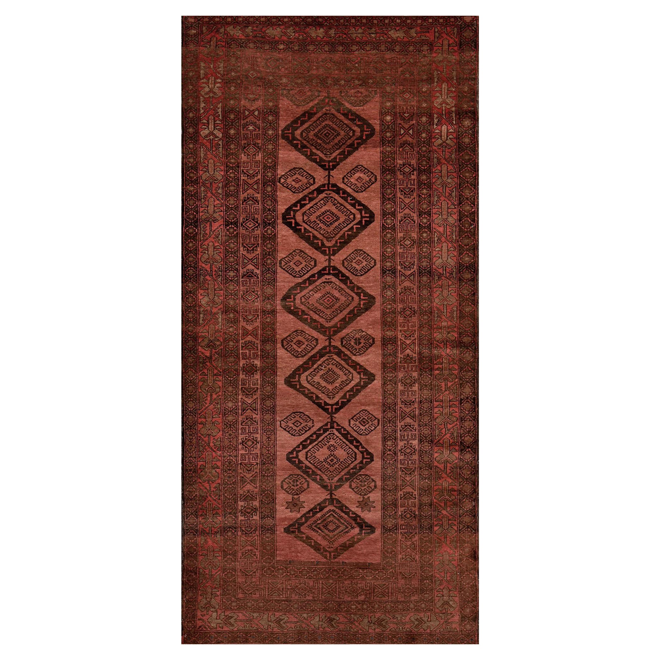 Vintage Circa 1940 Hand-knotted Afghan Rug For Sale