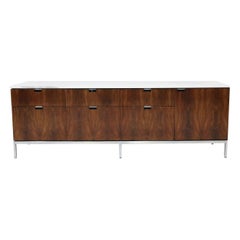 Florence Knoll Rosewood and Marble Credenza or Sideboard, 1960s