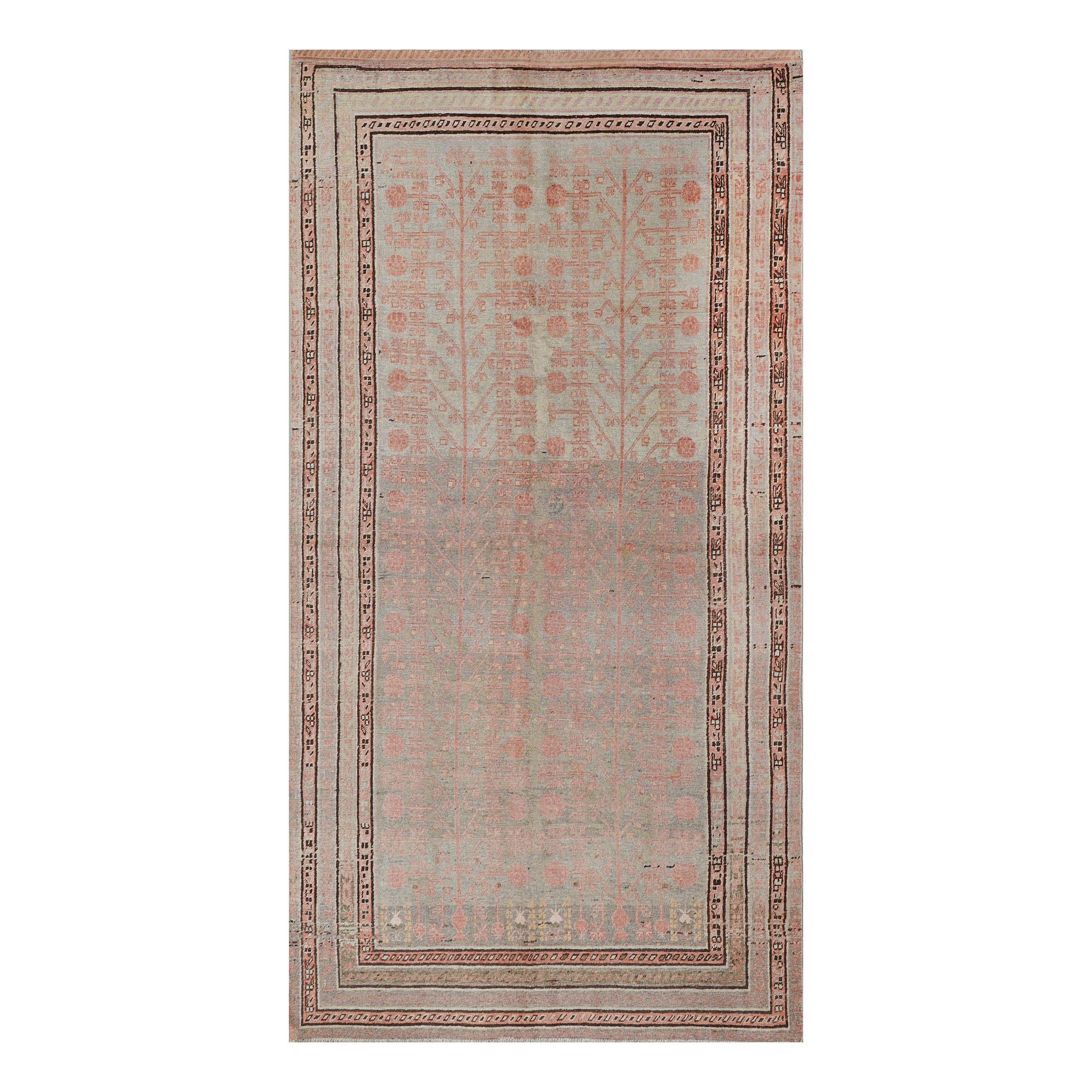 Antique Circa-1920 Pomegranate Khotan Rug