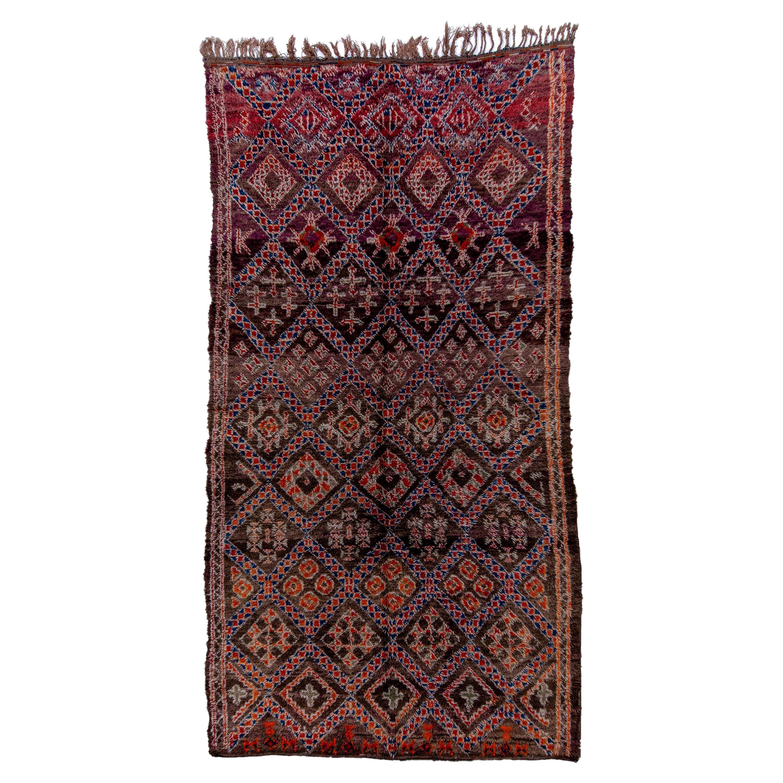 Vintage Tribal Moroccan Rug  For Sale