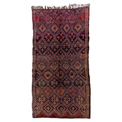 Tapis tribal marocain vintage 
