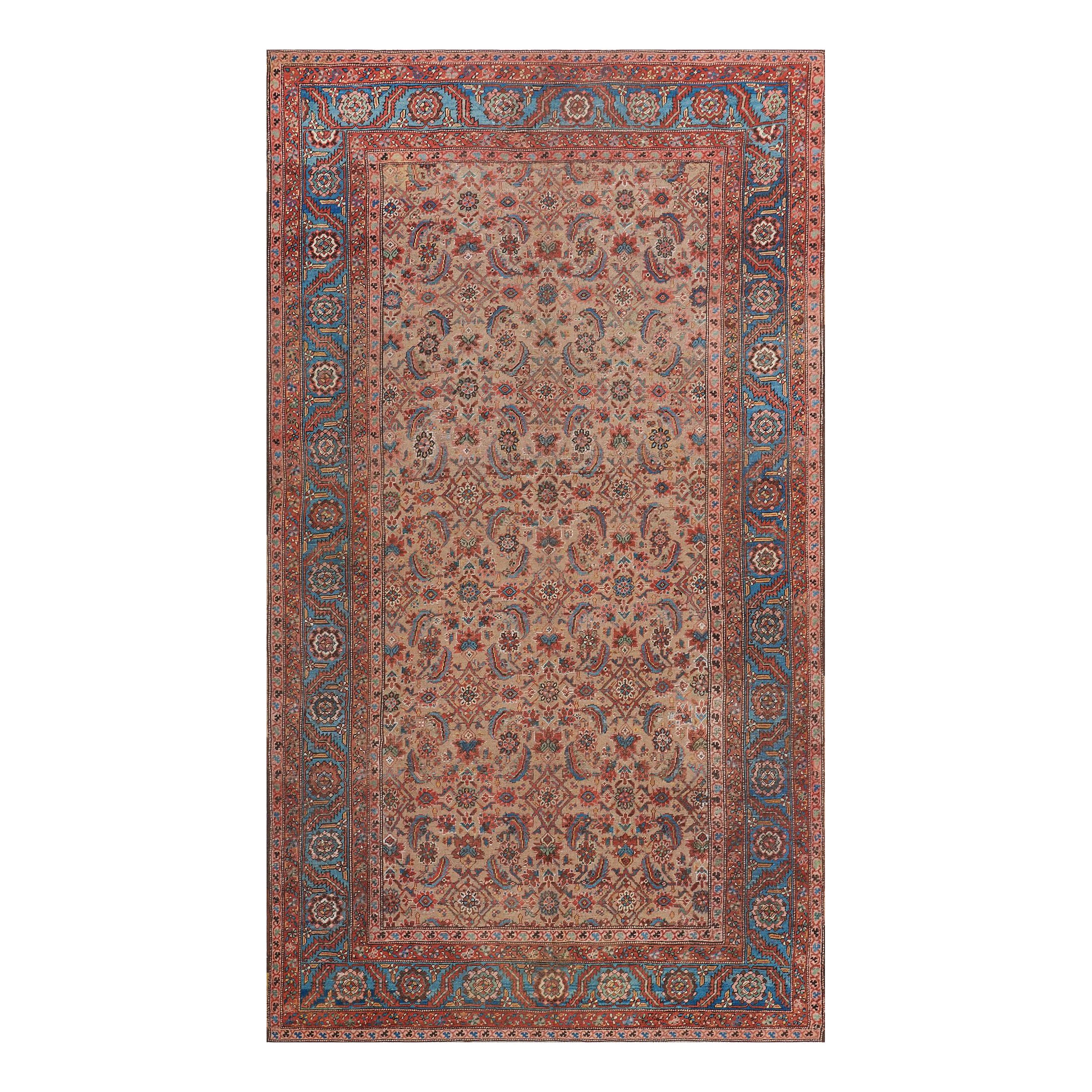 Antique Circa-1880 Herati-pattern Persian Bakshaish Rug For Sale