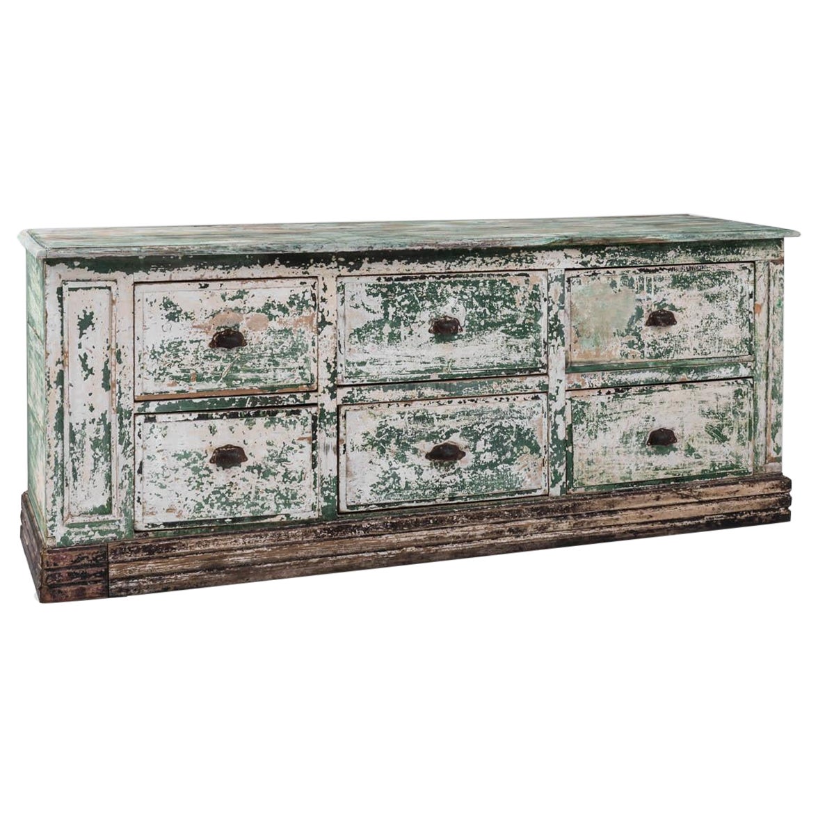 Turn of the Century French Patinated Chest of Drawers For Sale