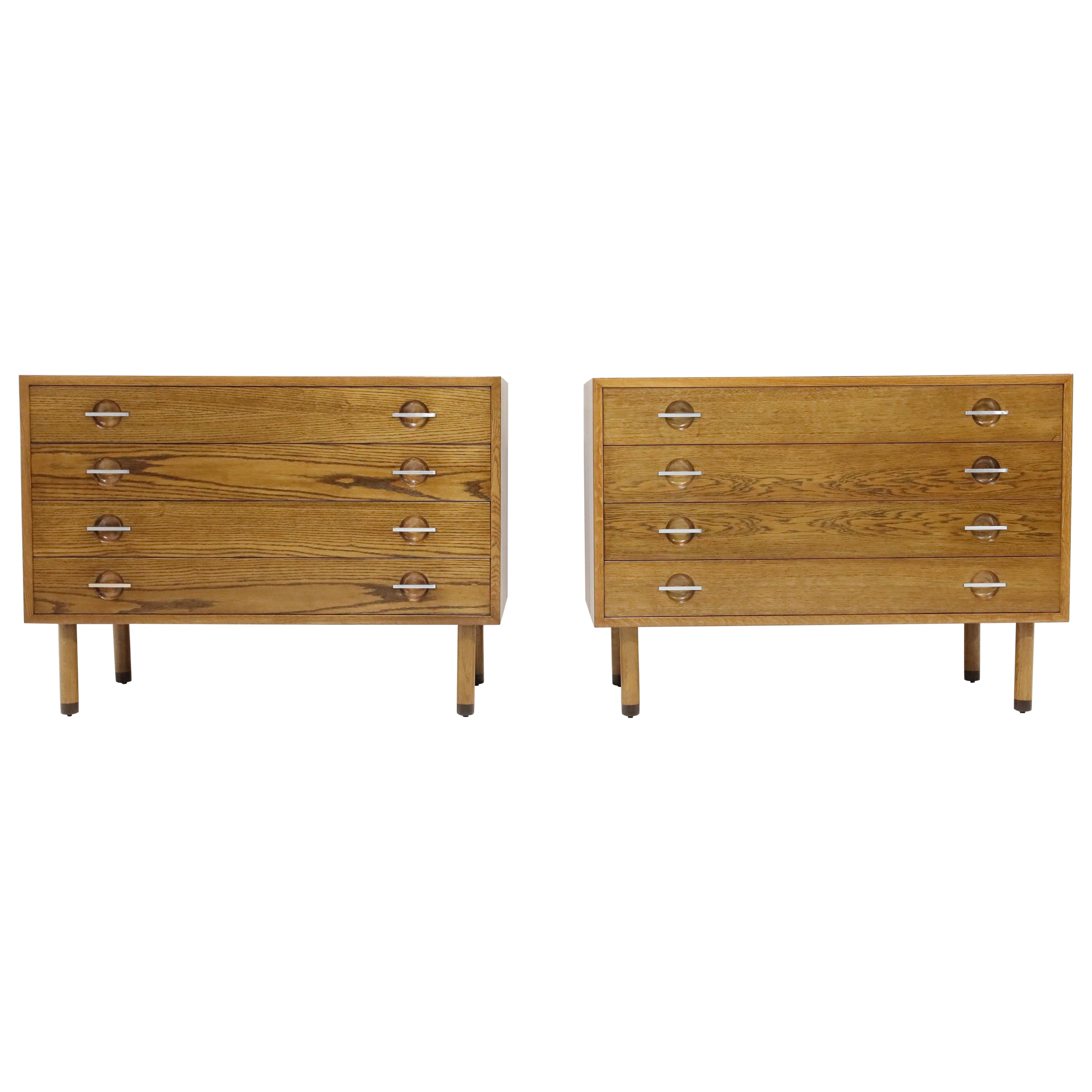 Pair of Hans Wegner Chests or Nightstands in Oak by Ry Mobler For Sale