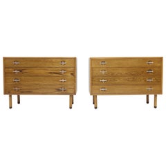 Vintage Pair of Hans Wegner Chests or Nightstands in Oak by Ry Mobler