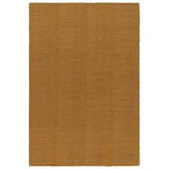 Rug & Kilim’s Modern Kilim Rug with Textural Stripes in Gold and Orange Tones