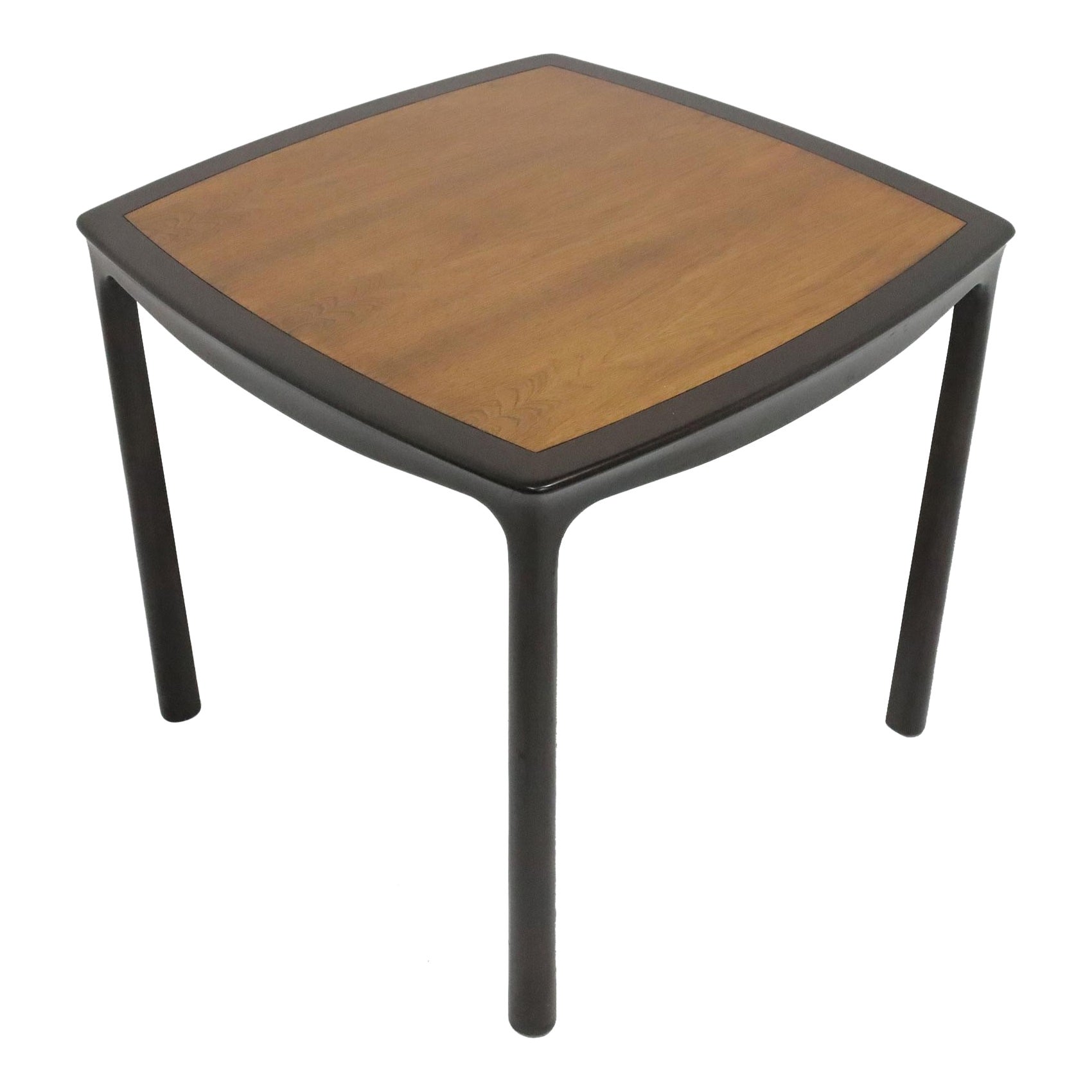 Table de jeu Edward Wormley en acajou avec plateau en bois de rose des années 1960, signée