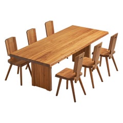Pierre Chapo T14D dining table in elm France 1963