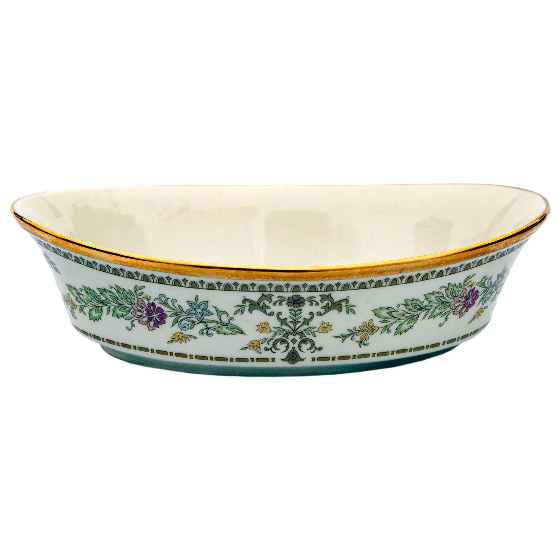 Vintage Lenox "Castle Garden" Oval Veggie Serving Bowl For Sale