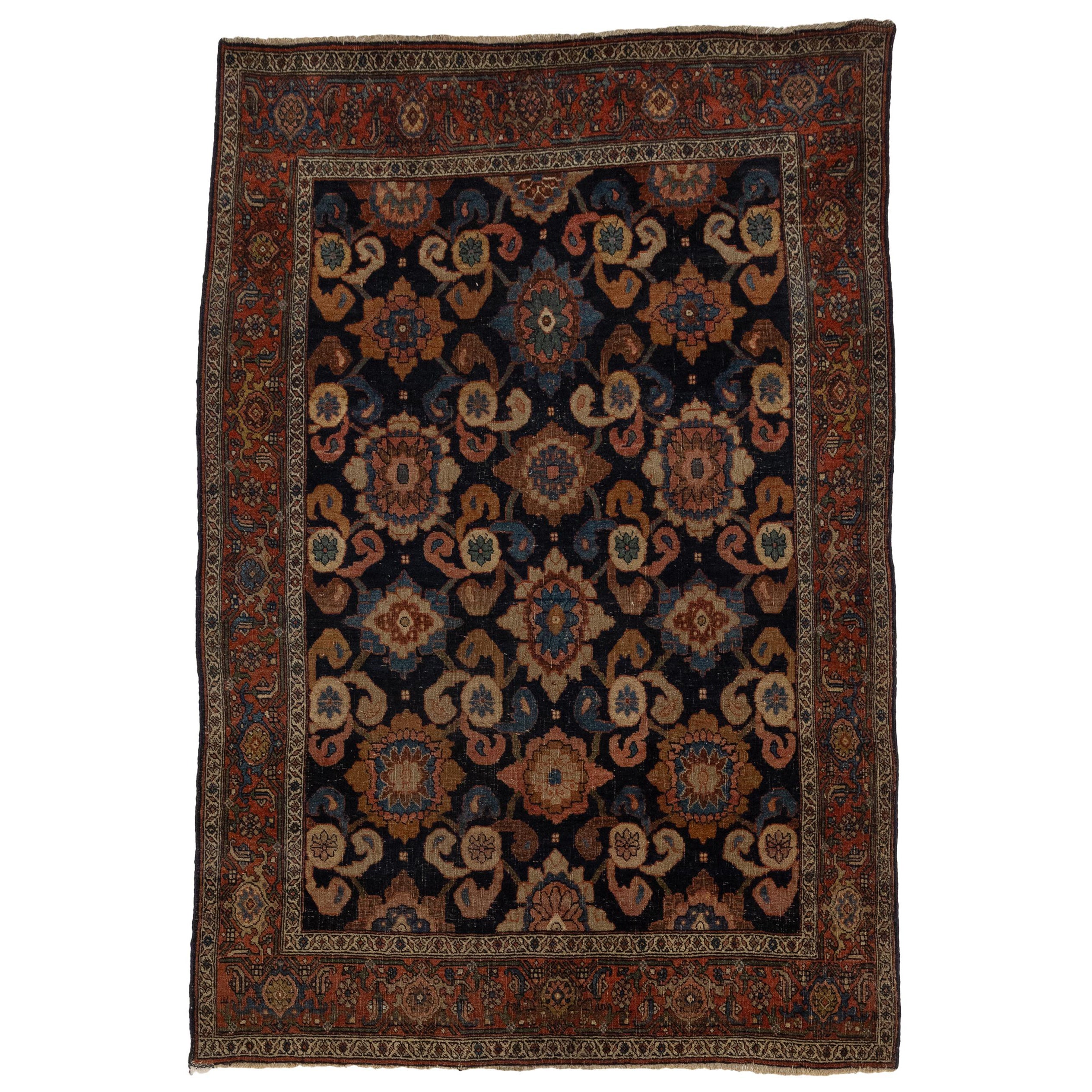 Antique Turkish Hand-Knotted Rug For Sale