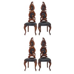 Used Fantasy Rococo Dining Chairs, Set of Four