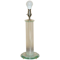 SUPER COOL GLASS & BRASS DESIGNER TALL MULTIPLE COLUMN LAMP MUST SEE PICTUREs