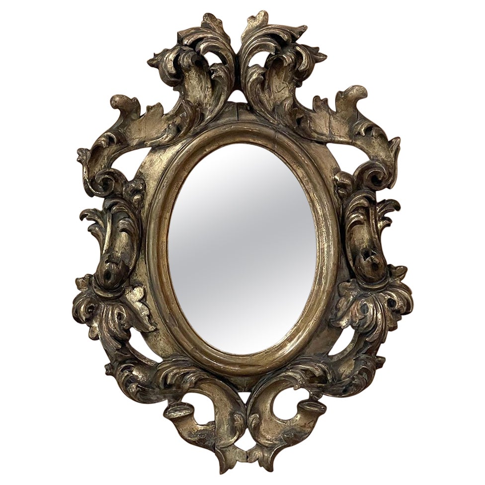 18th Century Italian Baroque Giltwood Wall Mirror